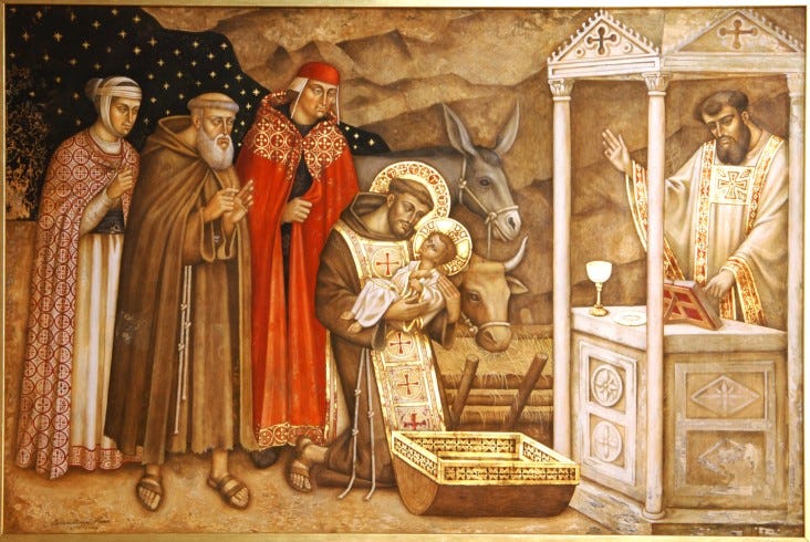 Casentini P. (2004), Saint Francis celebrates the festival of the nativity scene in Greccio Casentini P. (2004), Saint Francis celebrates the festival of the nativity scene in Greccio