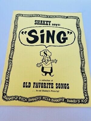 Music Sheet Vtg Ephemera song book Shakey Says Pizza restaurant Italian diner - Picture 1 of 3