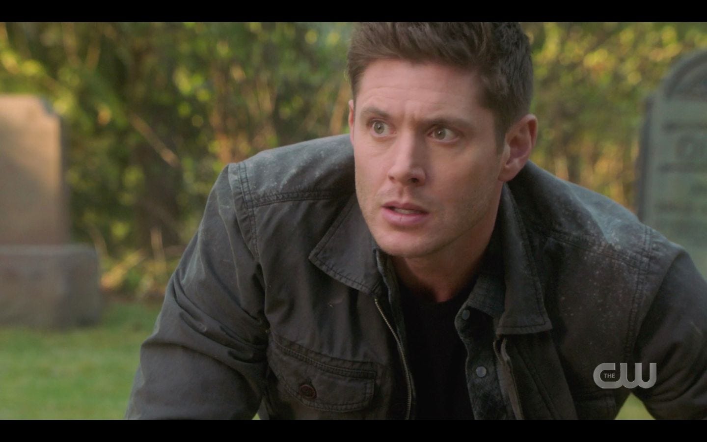 Dean Winchester grabs gun from Chuck with Sam SPN 14.20