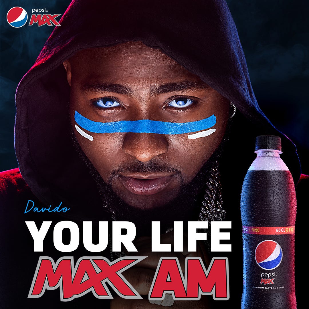 Pepsi Nigeria on X: ".@davido is max! #YourLifeMaxAm https ...
