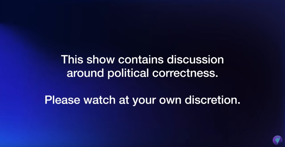 Disclaimer di apertura del programma Insights: This show contains discussions around political correctness. Please watch at your own discretion.
