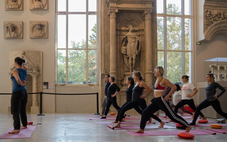 Yoga at the Cité de l’architecture in Paris, France