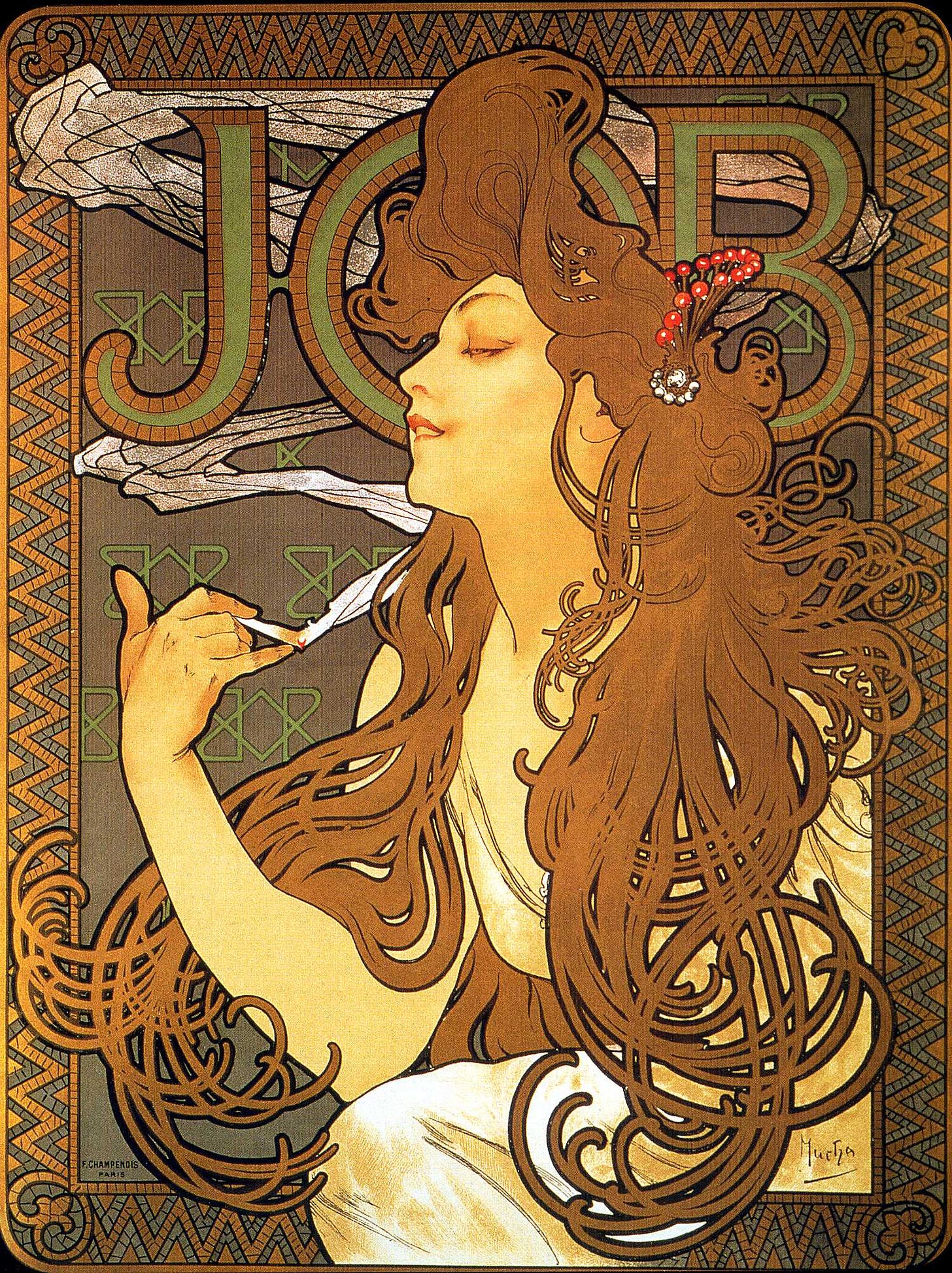 JOB (1896) by Alphonse Mucha – Artchive