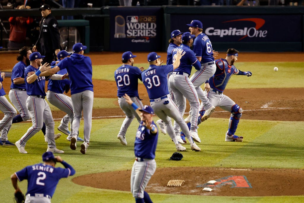 These resilient Rangers can go no higher. For first time, they are World  Series champions