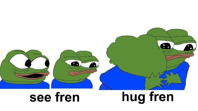 Twitter 上的reactions："pepe frog friends see fren hug fren  https://t.co/e5GZMa3H6P" / Twitter