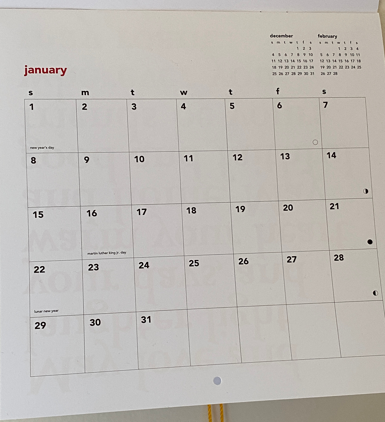 January 2023 calendar
