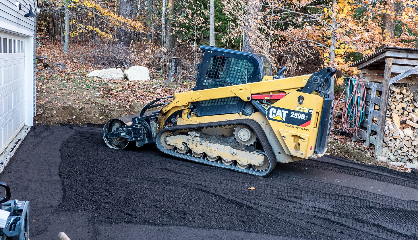 Paving a driveway