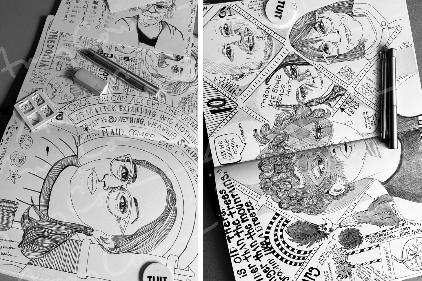 Illustrated journal pages, a Cowen 