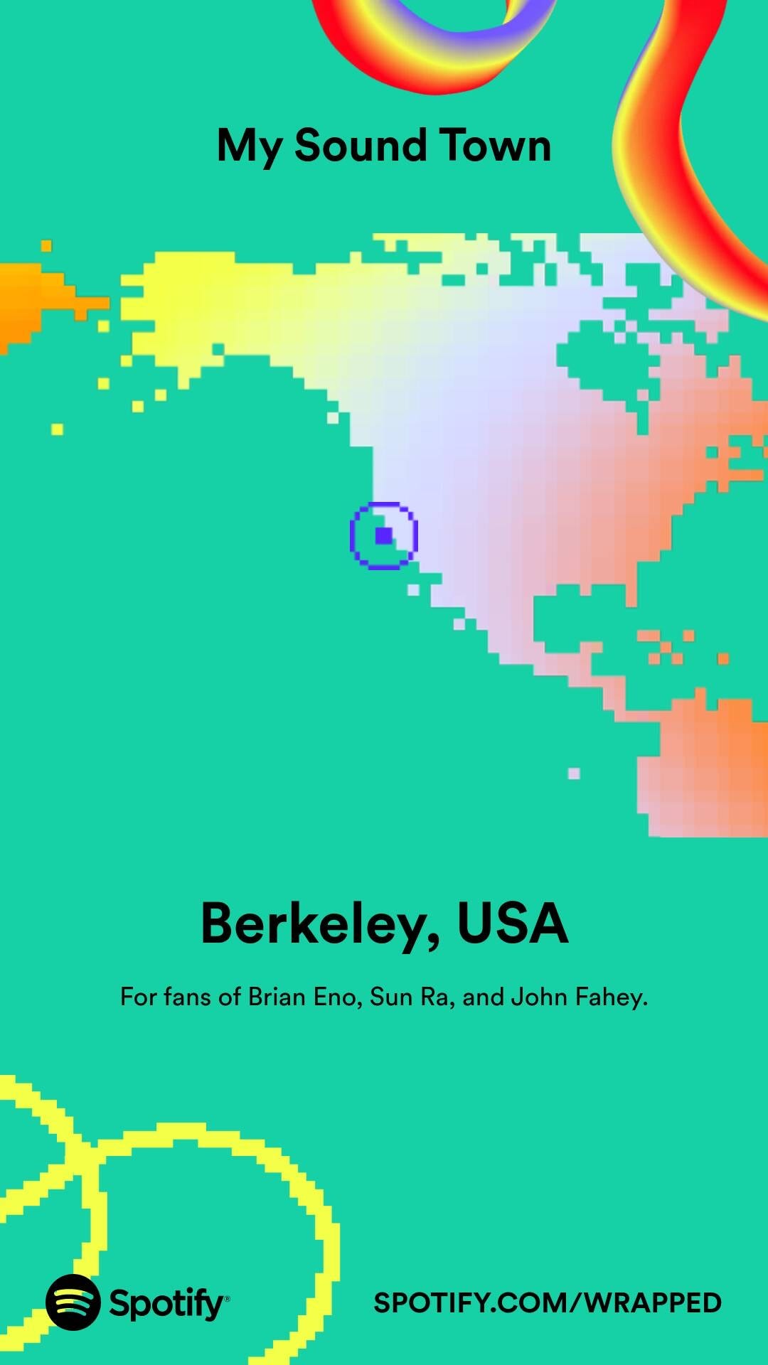 My Sound Town according to Spotify was Berkeley, California