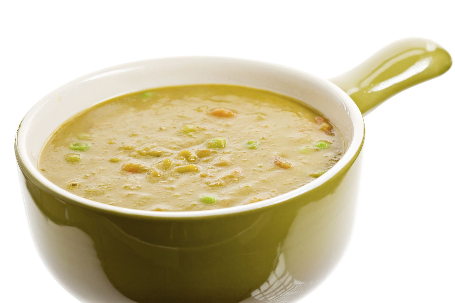 Bowl of split pea soup