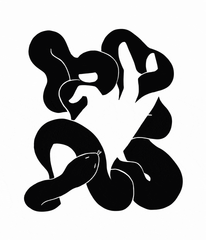 Animação de uma mão enrolada por uma cobra. o movimento é sutil, limitado à língua da cobra Animação de uma mão enrolada por uma cobra. o movimento é sutil, limitado à língua da cobra