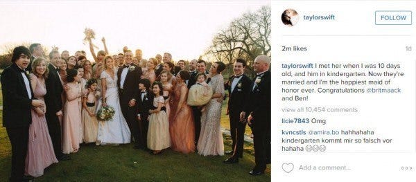 taylor swift wedding 2016