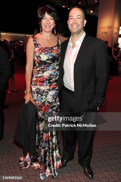 Ghislaine Maxwell and Nathan Wolfe attend TIME 100 News Photo - Getty ...