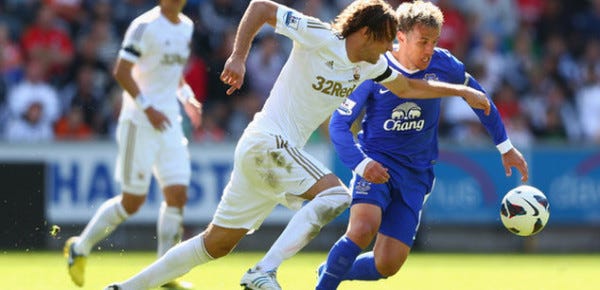 swansea city draws with everton premier league soccer 2015 images