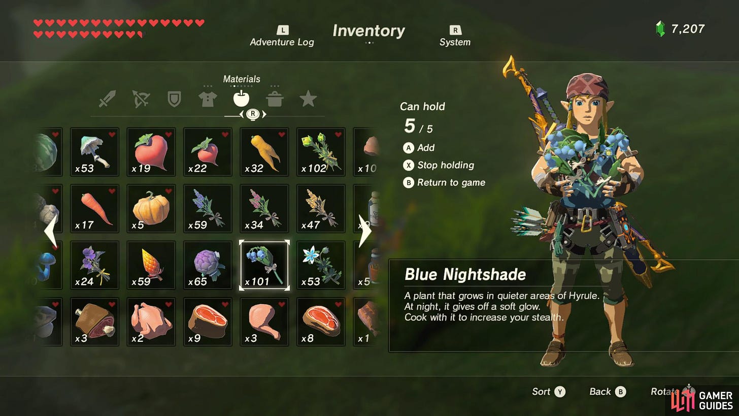 Blue Nightshade - Vegetables - Materials | The Legend of Zelda: Breath of  the Wild