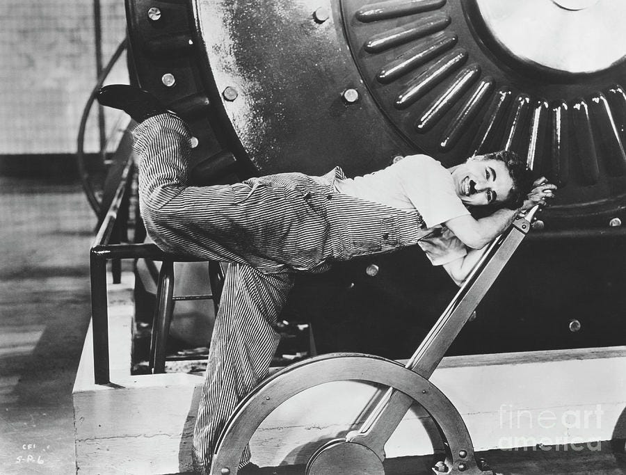 Charlie Chaplin In Modern Times Photograph by Bettmann