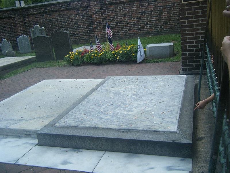 File:Ben Franklin Grave.jpg