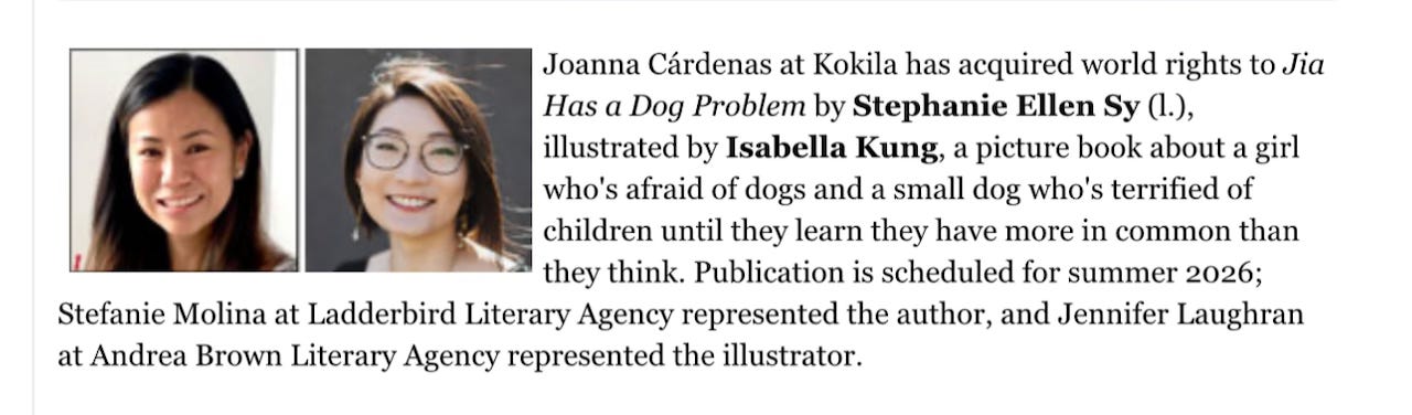 Isabella Kung will illustrate Jia Has A Dog Problem.