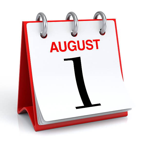 August Calendar Stock Photo - Download Image Now - August, Number 1,  Calendar - iStock