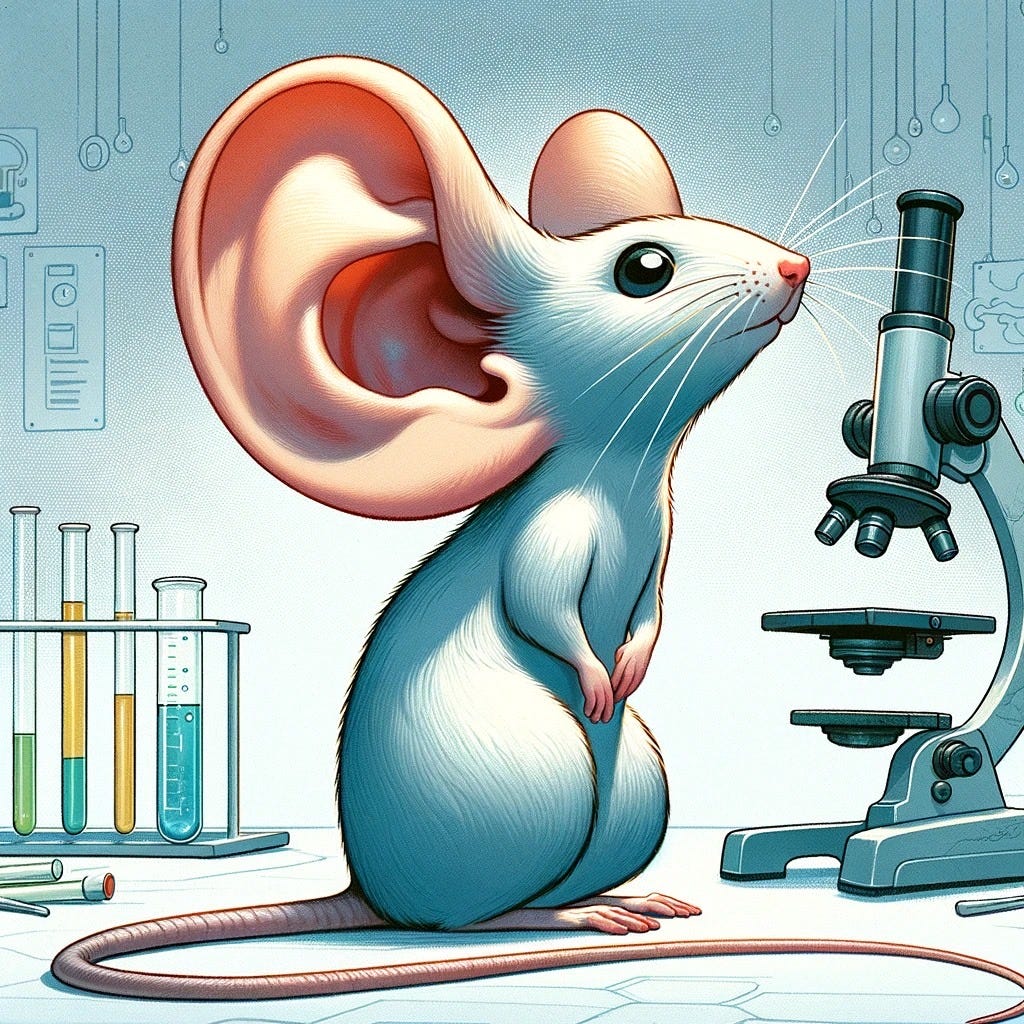 human ear mouse experiment