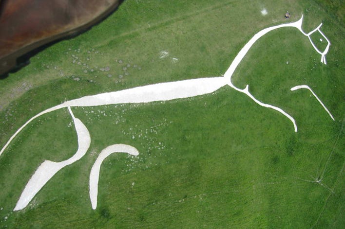 Image of the White Horse taken from the air.