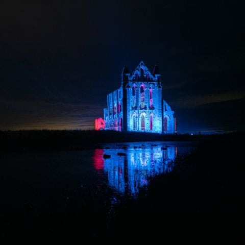 Illuminated Whitby Abbey