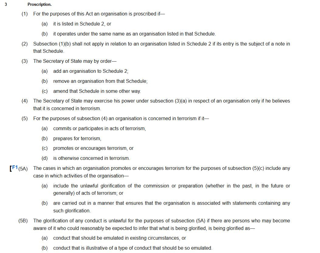 Relevant part of section 3 of the Terrorism Act 2000