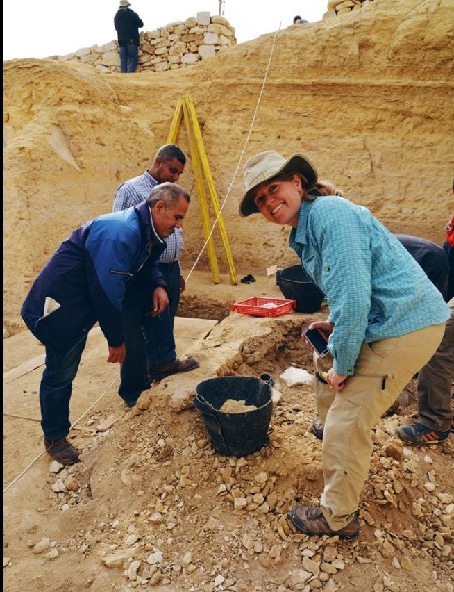 Sarah digging in Egypt