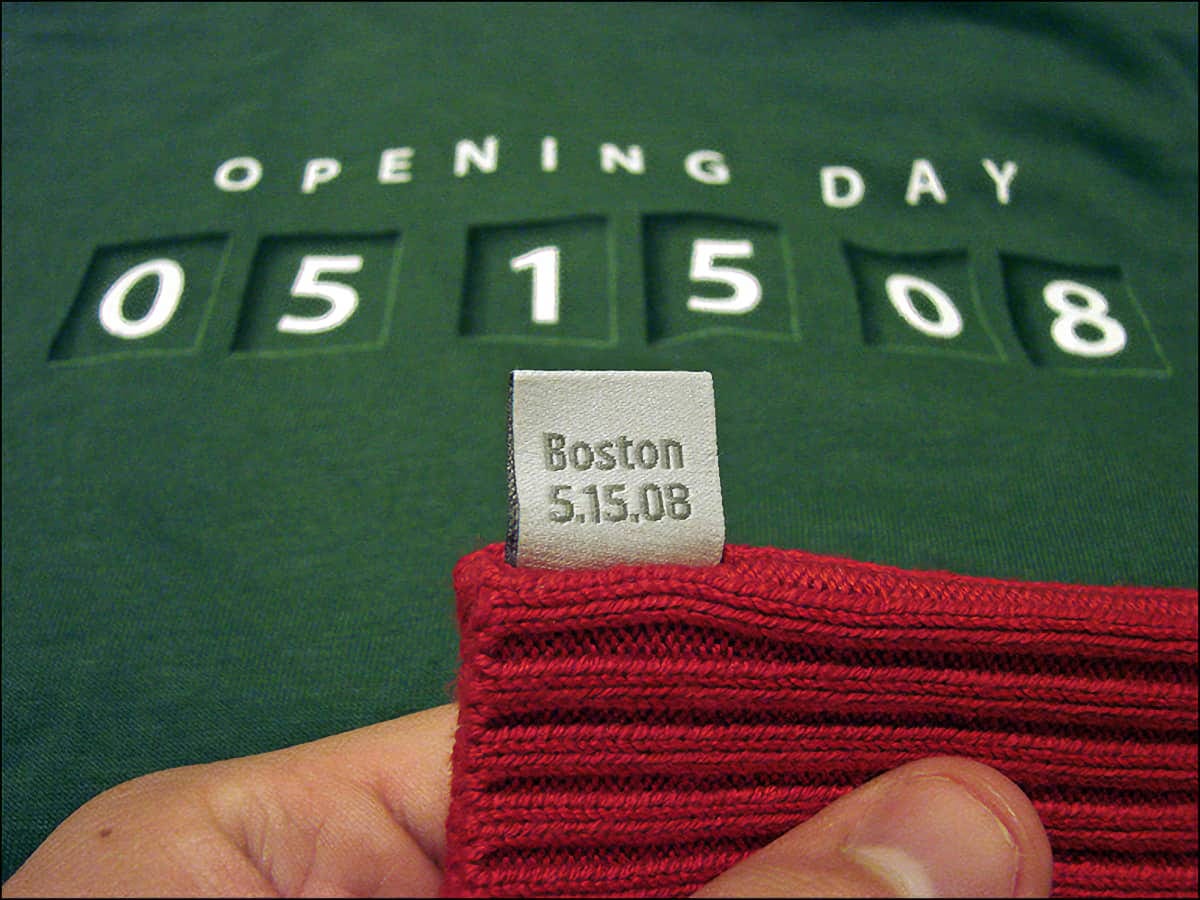 Opening day t-shirt and iPod sock.