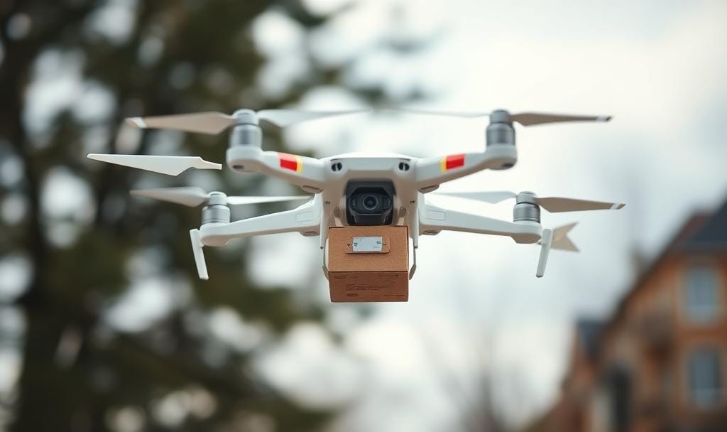 livraison de colis avec un drone