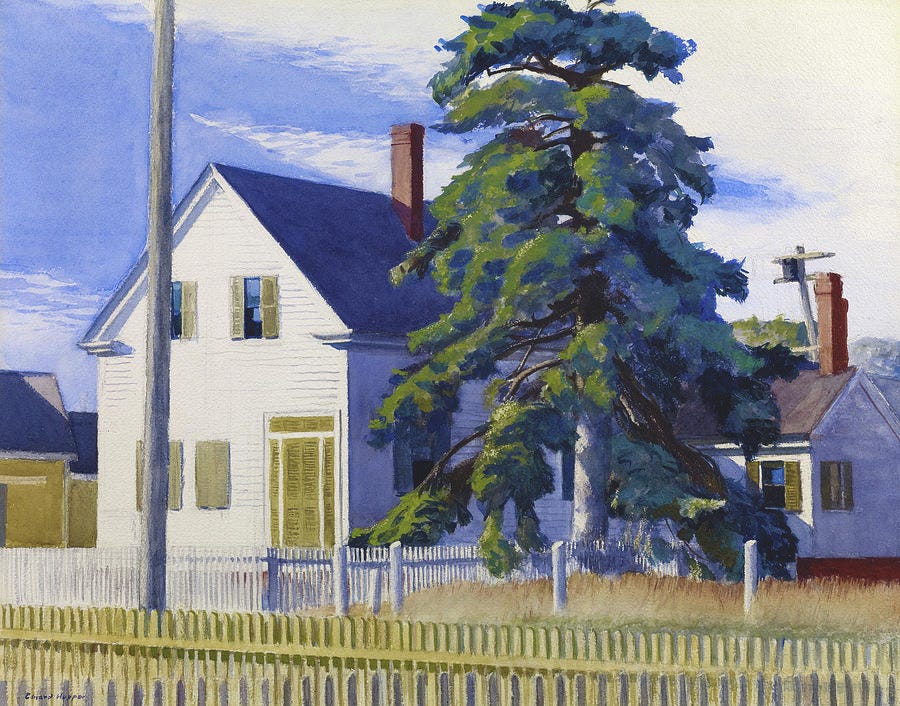 House with Big Pine Painting by Edward Hopper - Fine Art America