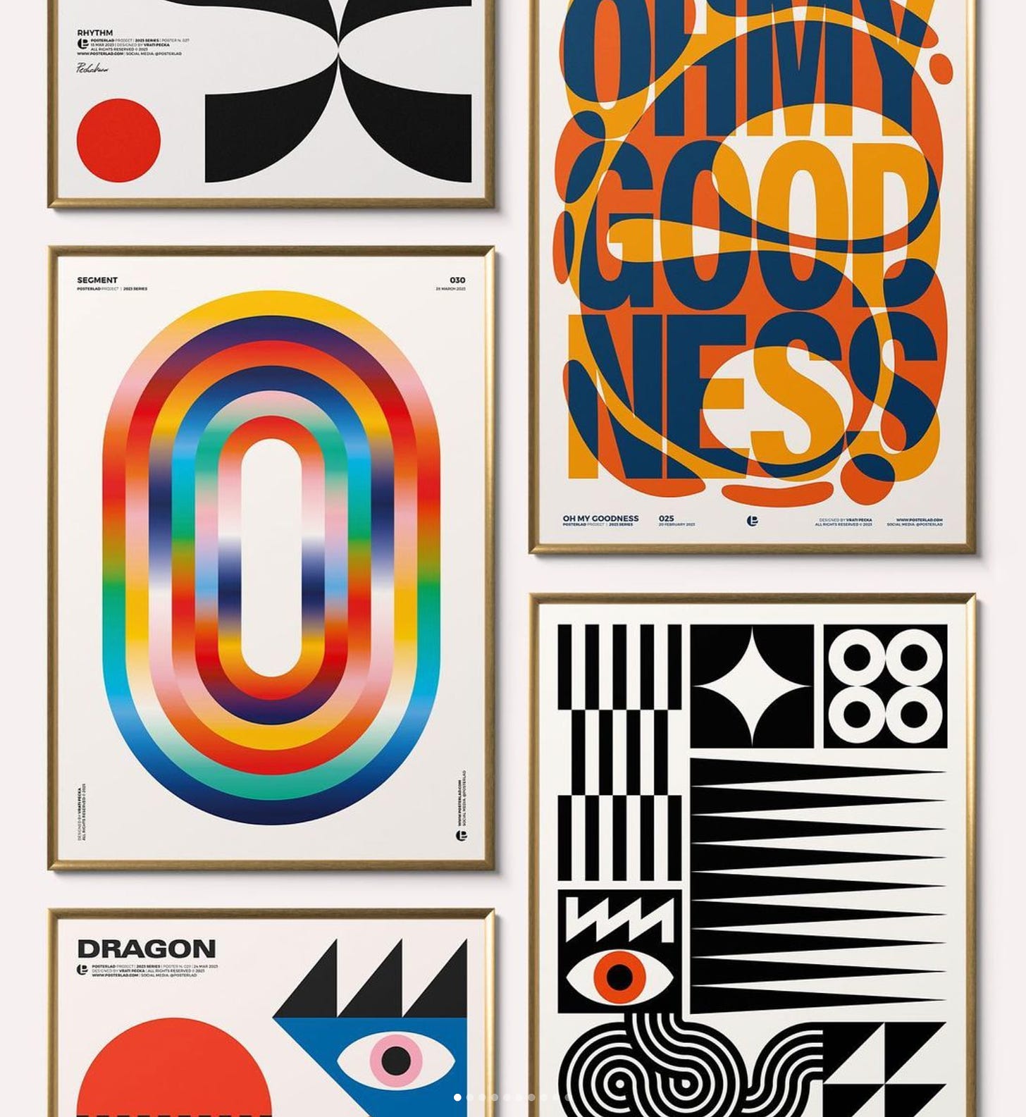 various posters designed by vratislav pecka, aka @posterlad
