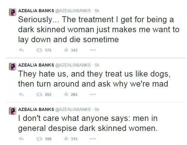 azealia banks on black color treatment