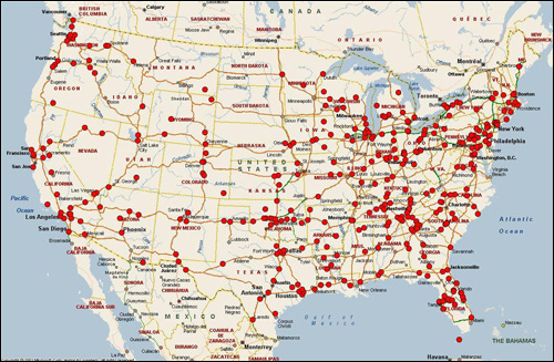 This map shows the more than 500 cases in our Highway Serial Killings Initiative database; the red dots mark where bodies or remains have been found along highways over the past 30 years.