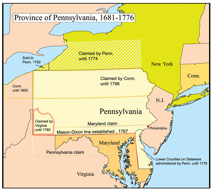 Kmusser made this Map of the Province of Pennsylvania