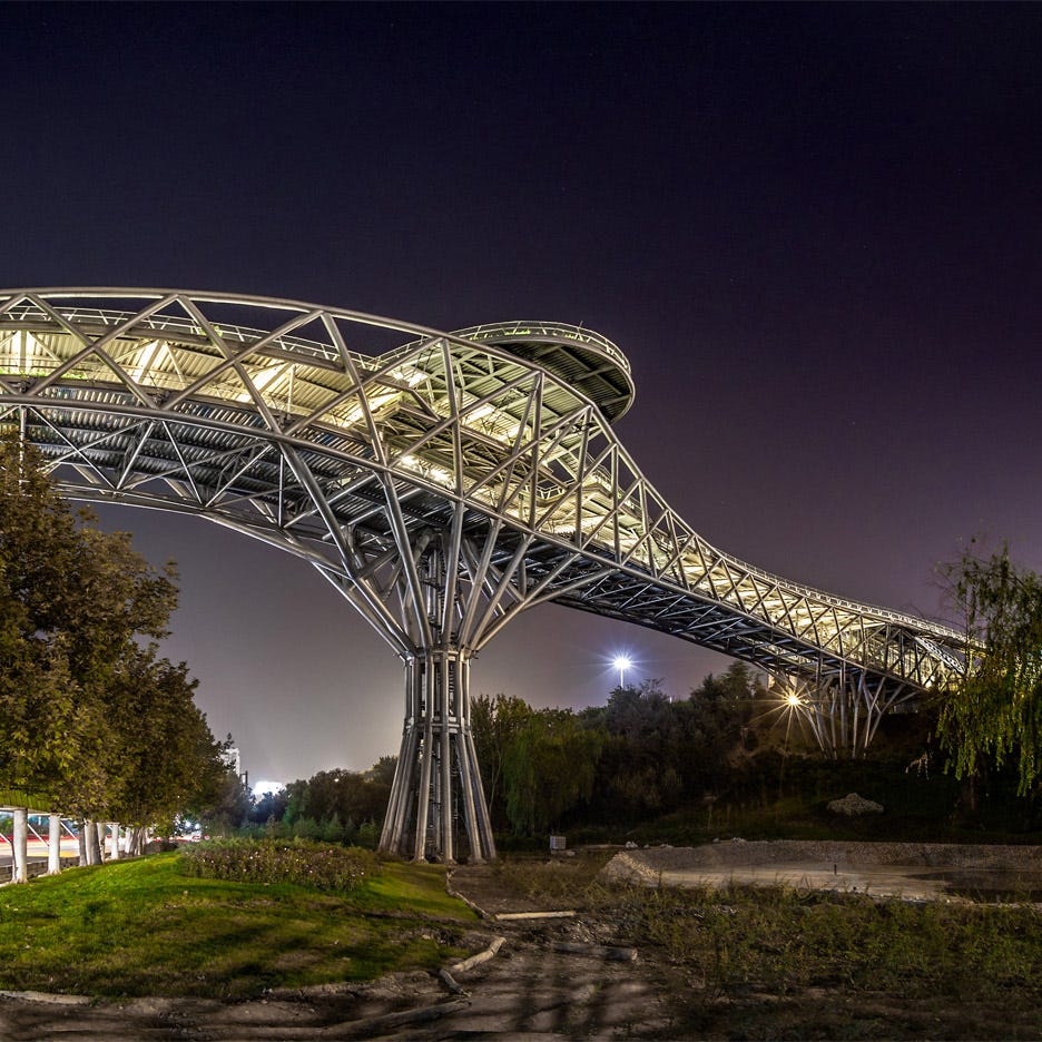 Tabiat Bridge creates new public space for pedestrians in Tehran