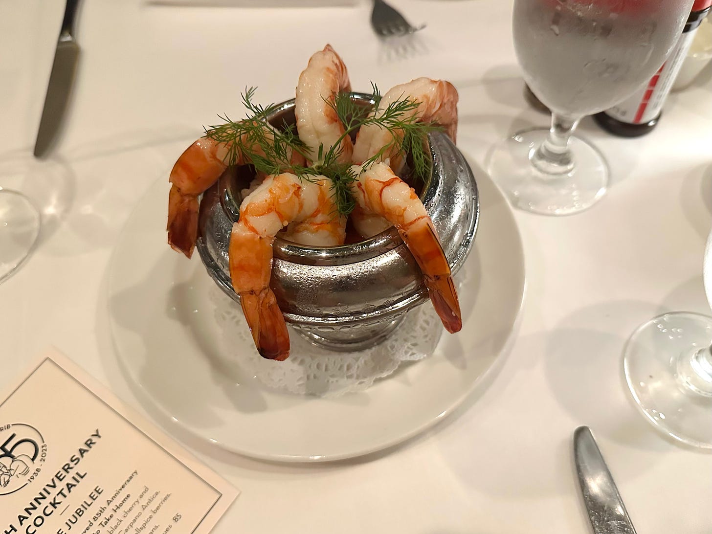 Lawry's shrimp cocktail