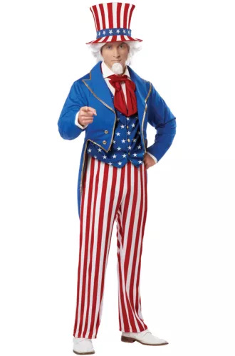 Patriotic Uncle Sam Men Adult Costume - Picture 1 of 1