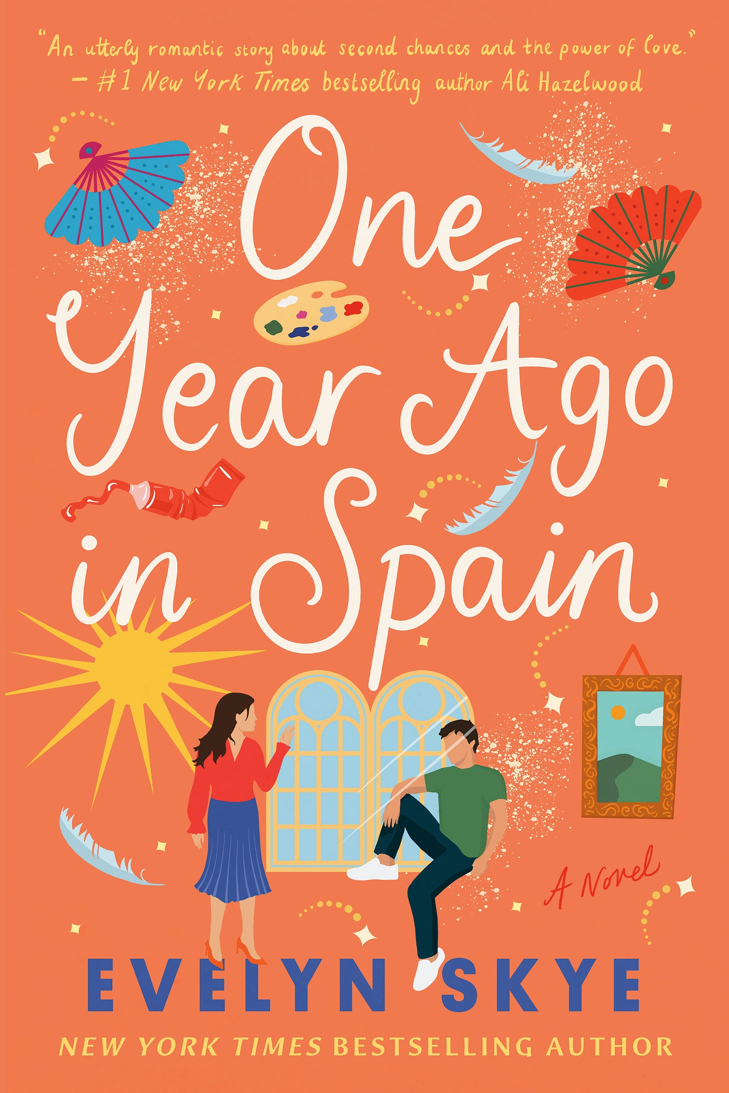 Book cover art for One Year Ago in Spain by Evelyn Skye