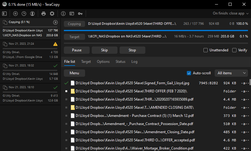 2023-11-23 13_40_09-0.1% done (16 MB_s) - TeraCopy