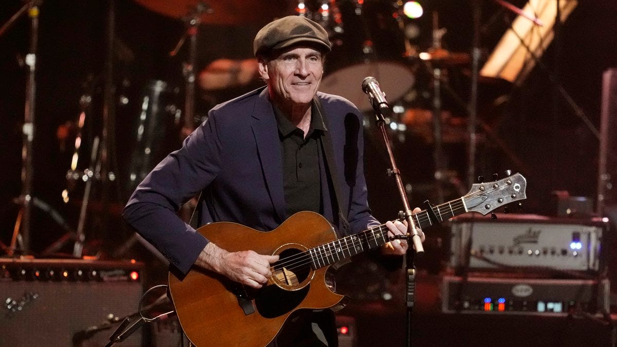 James Taylor performs at the 7th annual Love Rocks NYC concert benefitting God's Love We...