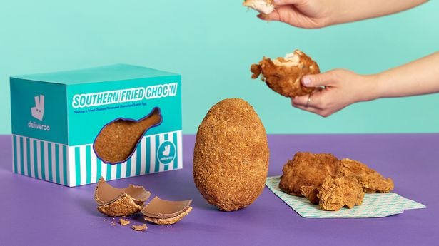 Southern fried chicken flavour Easter egg