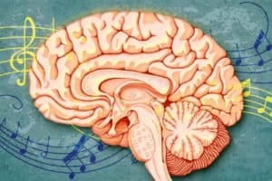 Brain music illustration