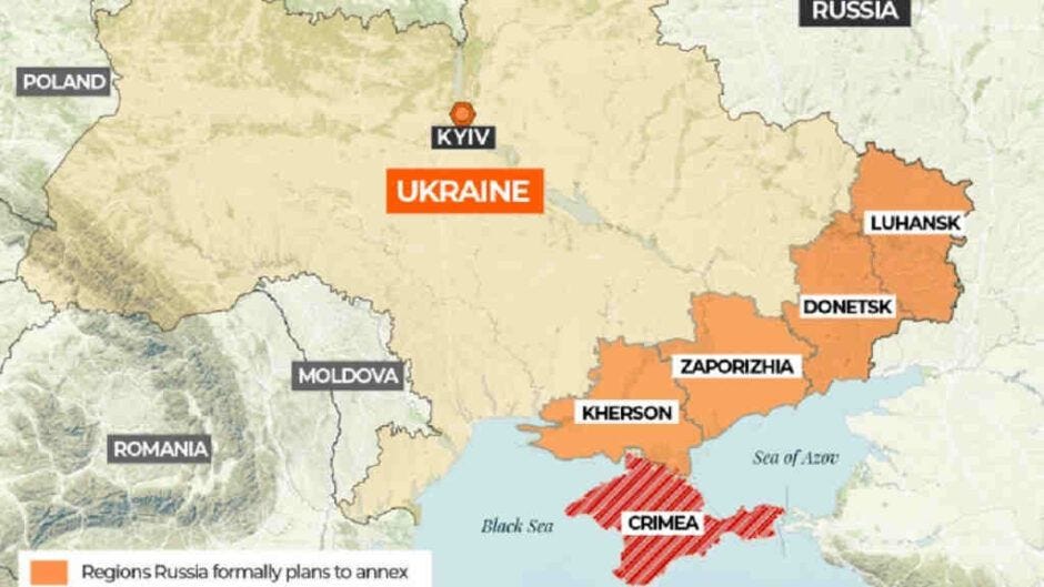Russia annexes Donetsk, Luhansk, Zaporizhzhia, Kherson, and describes ...