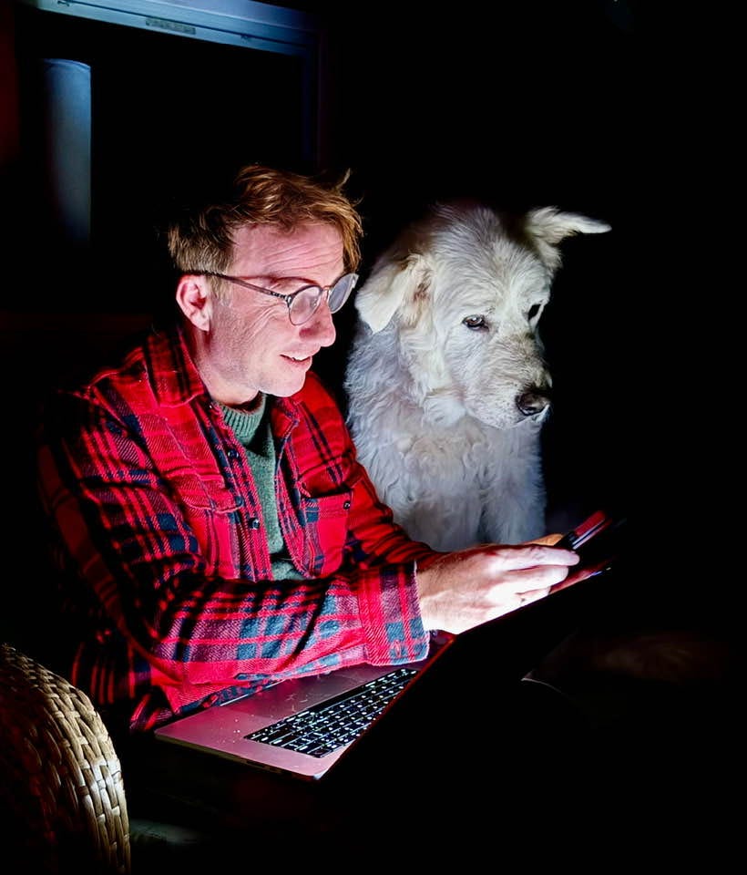 May be an image of 1 person and Great Pyrenees