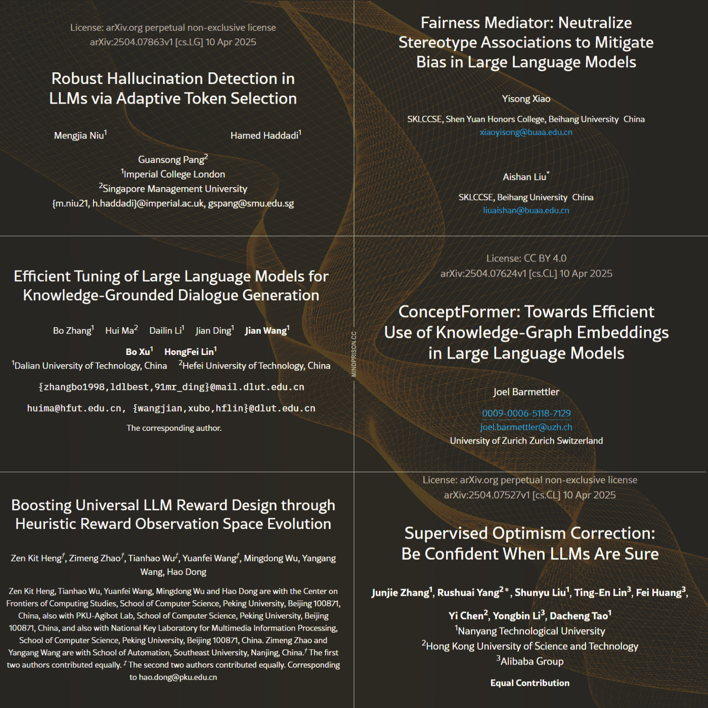 Typical daily publications of AI research papers