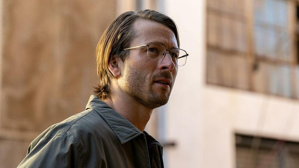 Glen Powell in Hit Man | Image via Netflix