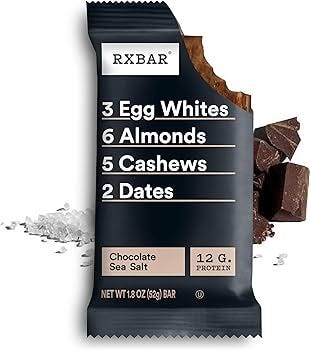 Amazon.com: RXBAR Protein Bars, Protein Snack, Snack Bars, Chocolate Sea  Salt, 22oz Box (12 Bars) : Grocery & Gourmet Food