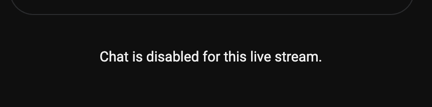 Obrolan YouTube dinonaktifkan