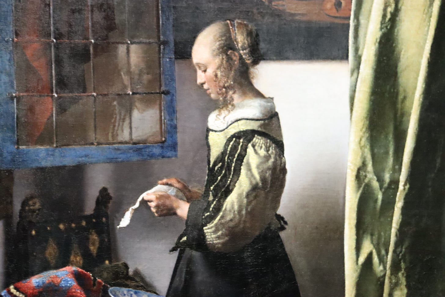 Vermeer's Girl Reading a Letter from the Rijksmuseum Vermeer exhibit